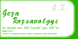 geza rozsavolgyi business card